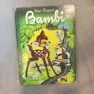 Vintage 1975 Bambi Book -Walt Disney Classics by Golden Press